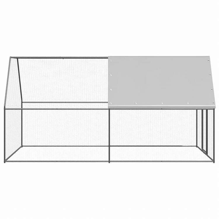 vidaXL 屋外鶏用ケージ 2x4x2m 亜鉛メッキ鋼製Animals & Pet Supplies ペット用品 小動物用品 小動物 飼育・ケージ(代引不可)