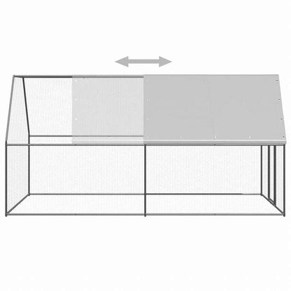 vidaXL 屋外鶏用ケージ 2x4x2m 亜鉛メッキ鋼製Animals & Pet Supplies ペット用品 小動物用品 小動物 飼育・ケージ(代引不可)