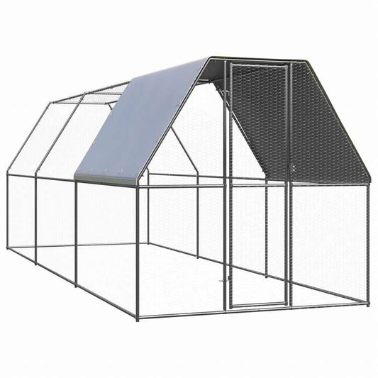 vidaXL 屋外鶏用ケージ 2x6x2m 亜鉛メッキ鋼製動物&ペット用品 ペット用品 小動物用品 小動物 飼育・ケージ(代引不可)