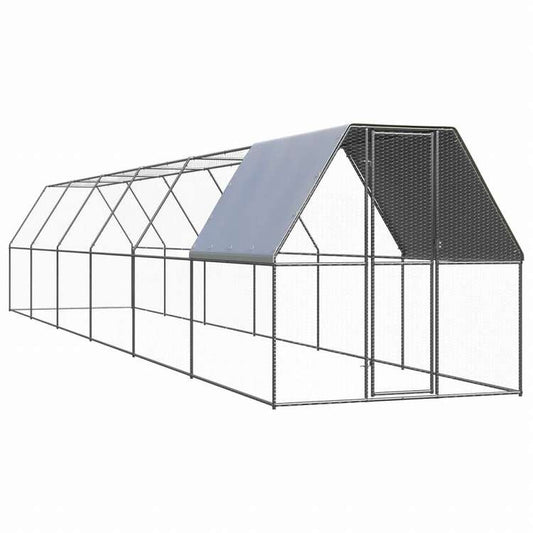 vidaXL 屋外鶏用ケージ 2x12x2m 亜鉛メッキ鋼製動物&ペット用品 ペット用品 小動物用品 小動物 飼育・ケージ(代引不可)