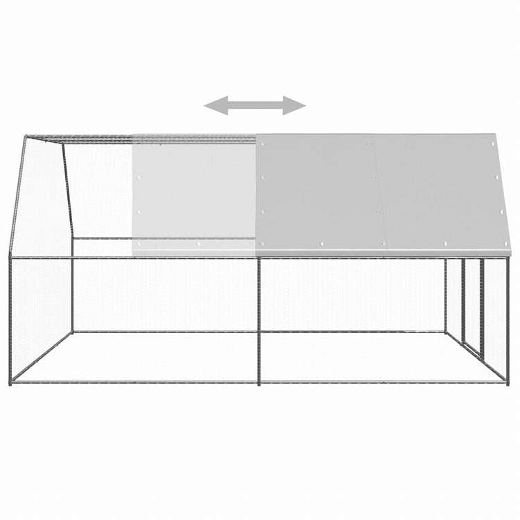vidaXL 屋外鶏用ケージ 3x4x2 m 亜鉛メッキ鋼製Animals & Pet Supplies ペット用品 小動物用品 小動物 飼育・ケージ(代引不可)