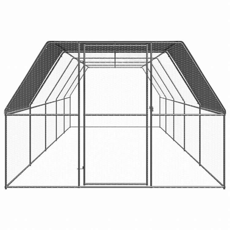 vidaXL 屋外鶏用ケージ 3x10x2 m 亜鉛メッキ鋼製動物&ペット用品 ペット用品 小動物用品 小動物 飼育・ケージ(代引不可)