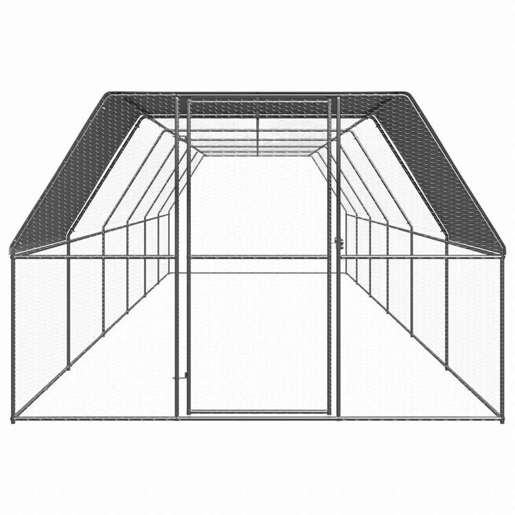 vidaXL 屋外鶏用ケージ 3x12x2 m 亜鉛メッキ鋼製動物&ペット用品 ペット用品 小動物用品 小動物 飼育・ケージ(代引不可)