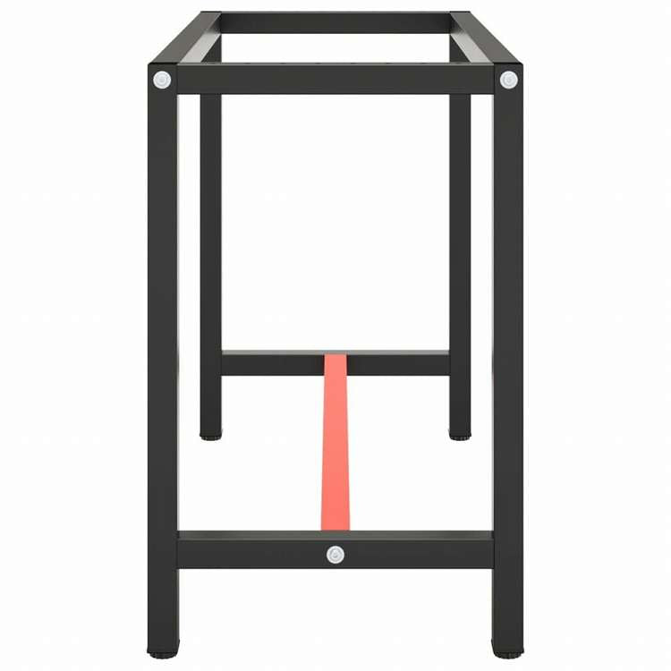 vidaXL ワークベンチフレーム マットブラック&マットレッド 110x50x79 cm メタル家具 テーブル用品 テーブル脚(代引不可)