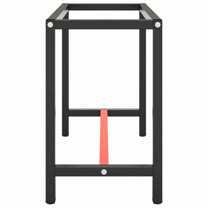 vidaXL ワークベンチフレーム マットブラック&マットレッド 110x50x79 cm メタル家具 テーブル用品 テーブル脚(代引不可)