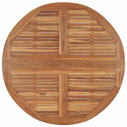 vidaXL 折りたたみ式ガーデンダイニングテーブル 直径110x75cm チーク無垢材家具 アウトドア家具 アウトドアテーブル(代引不可)