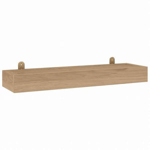 vidaXL ウォールシェルフ 2点 60x15x4 cm チーク無垢材家具 棚 壁面収納棚・壁面ラック(代引不可)