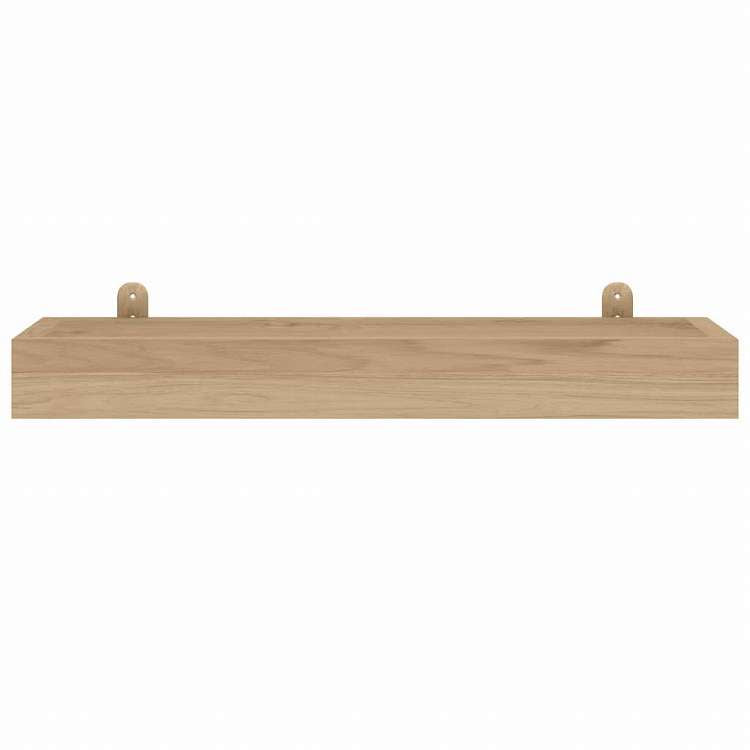 vidaXL ウォールシェルフ 2点 60x15x4 cm チーク無垢材家具 棚 壁面収納棚・壁面ラック(代引不可)