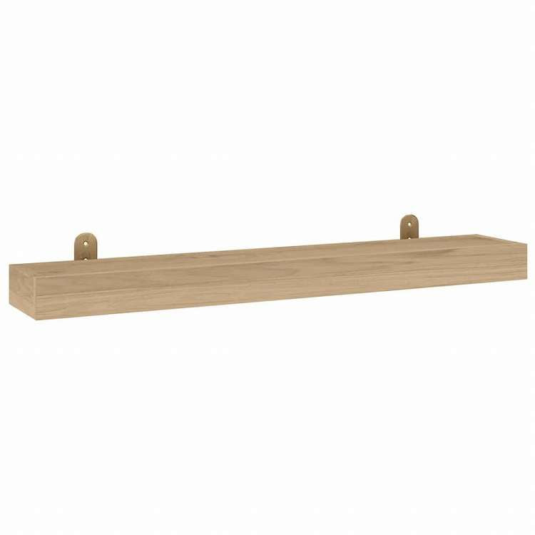 vidaXL ウォールシェルフ 2点 90x15x4 cm チーク無垢材家具 棚 壁面収納棚・壁面ラック(代引不可)