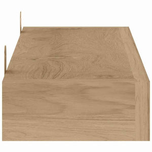 vidaXL ウォールシェルフ 2点 110x15x4 cm チーク無垢材家具 棚 壁面収納棚・壁面ラック(代引不可)