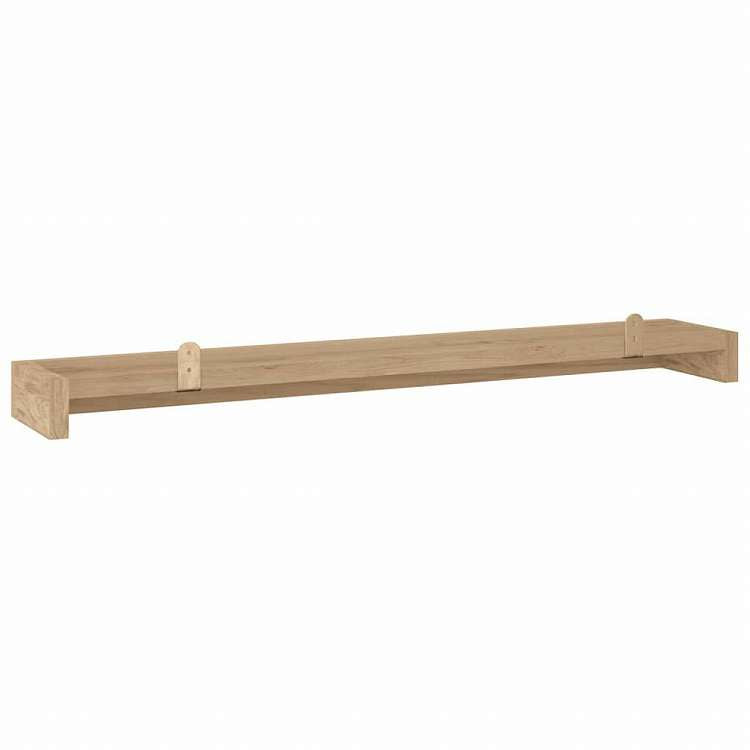 vidaXL ウォールシェルフ 2点 110x15x4 cm チーク無垢材家具 棚 壁面収納棚・壁面ラック(代引不可)
