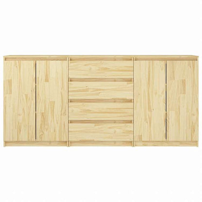 vidaXL サイドキャビネット 3点 無垢のパイン材 (808108x2+808103)家具 キャビネット&収納 サイドボード(代引不可)