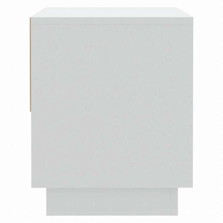 vidaXL ベッドサイドキャビネット ホワイト 45x34x44 cm エンジニアリングウッド家具 テーブル ベッドサイドテーブル(代引不可)