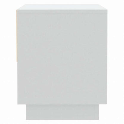 vidaXL ベッドサイドキャビネット ホワイト 45x34x44 cm エンジニアリングウッド家具 テーブル ベッドサイドテーブル(代引不可)