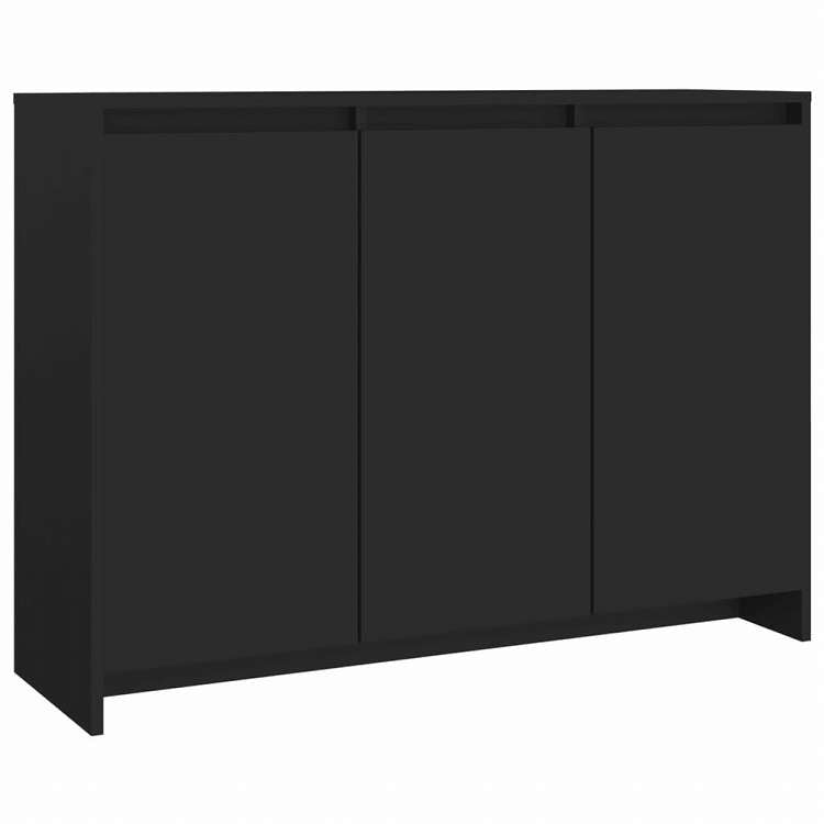 vidaXL サイドボード ブラック 102x33x75cm エンジニアリングウッド家具 キャビネット&収納 サイドボード(代引不可)