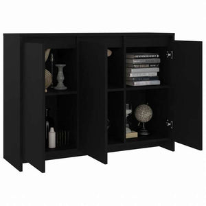 vidaXL サイドボード ブラック 102x33x75cm エンジニアリングウッド家具 キャビネット&収納 サイドボード(代引不可)
