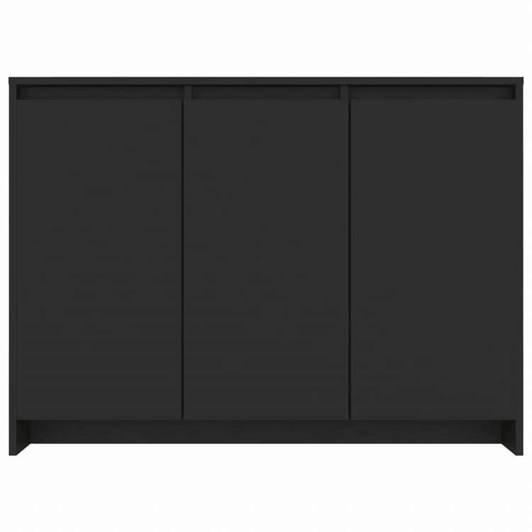 vidaXL サイドボード ブラック 102x33x75cm エンジニアリングウッド家具 キャビネット&収納 サイドボード(代引不可)
