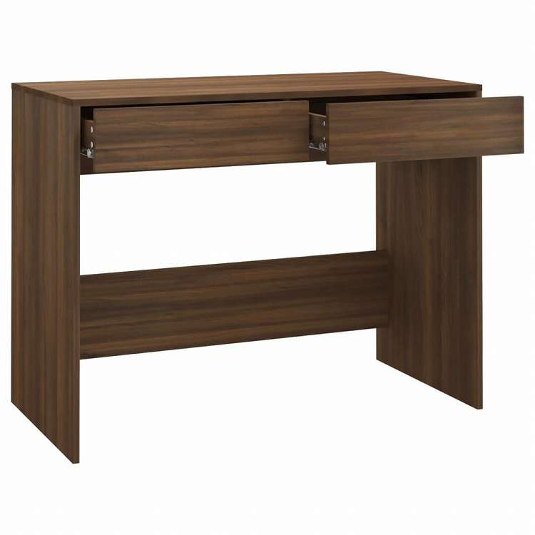 vidaXL デスク ブラウンオーク 101x50x76.5cm エンジニアリングウッド家具 オフィス家具 デスク(代引不可)