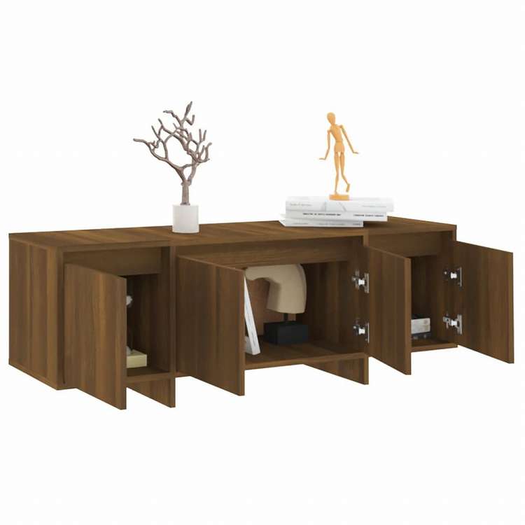 vidaXL TVキャビネット ブラウンオーク 120x30x40.5 cm エンジニアリングウッド家具 AVラック・テレビ台(代引不可)