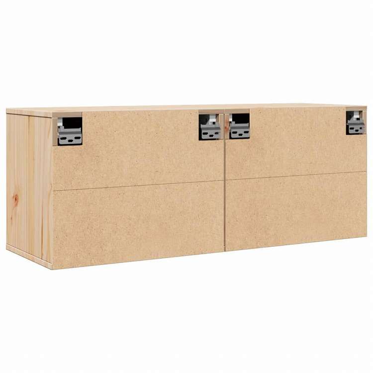 vidaXL ウォールキャビネット 2点 45x30x35 cm パイン無垢材家具 棚 壁面収納棚・壁面ラック(代引不可)