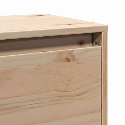 vidaXL ウォールキャビネット 2点 45x30x35 cm パイン無垢材家具 棚 壁面収納棚・壁面ラック(代引不可)