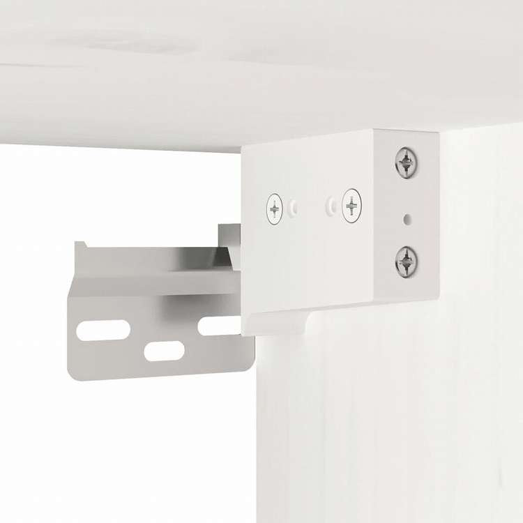 vidaXL ウォールキャビネット 2点 ホワイト 45x30x35 cm パイン無垢材家具 棚 壁面収納棚・壁面ラック(代引不可)