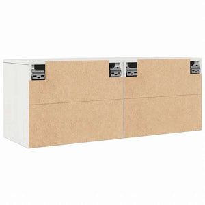 vidaXL ウォールキャビネット 2点 ホワイト 45x30x35 cm パイン無垢材家具 棚 壁面収納棚・壁面ラック(代引不可)