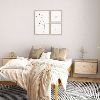 vidaXL ウォールキャビネット 2点セット 60x30x35 cm パイン無垢材家具 棚 壁面収納棚・壁面ラック(代引不可)