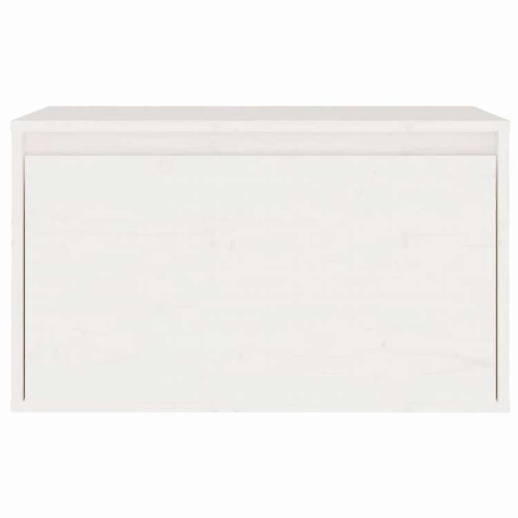 vidaXL ウォールキャビネット ホワイト 60x30x35 cm パイン無垢材家具 棚 壁面収納棚・壁面ラック(代引不可)