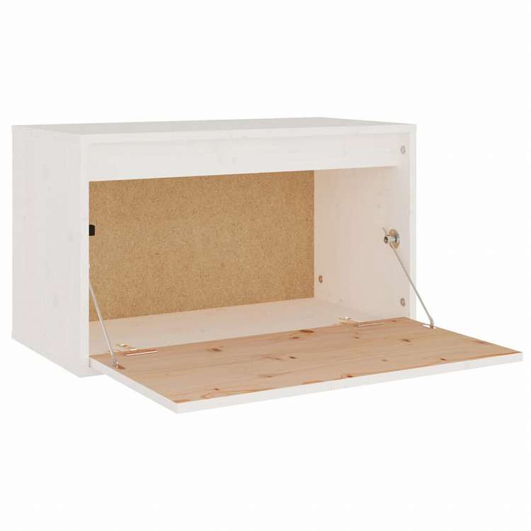 vidaXL ウォールキャビネット ホワイト 60x30x35 cm パイン無垢材家具 棚 壁面収納棚・壁面ラック(代引不可)