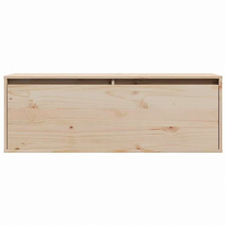 vidaXL ウォールキャビネット 100x30x35 cm パイン無垢材家具 棚 壁面収納棚・壁面ラック(代引不可)