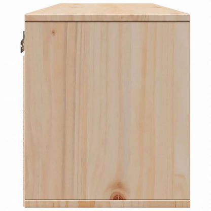 vidaXL ウォールキャビネット 100x30x35 cm パイン無垢材家具 棚 壁面収納棚・壁面ラック(代引不可)