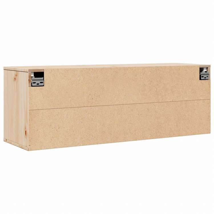 vidaXL ウォールキャビネット 100x30x35 cm パイン無垢材家具 棚 壁面収納棚・壁面ラック(代引不可)