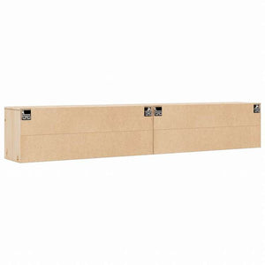 vidaXL ウォールキャビネット 2点 100x30x35 cm パイン無垢材家具 棚 壁面収納棚・壁面ラック(代引不可)