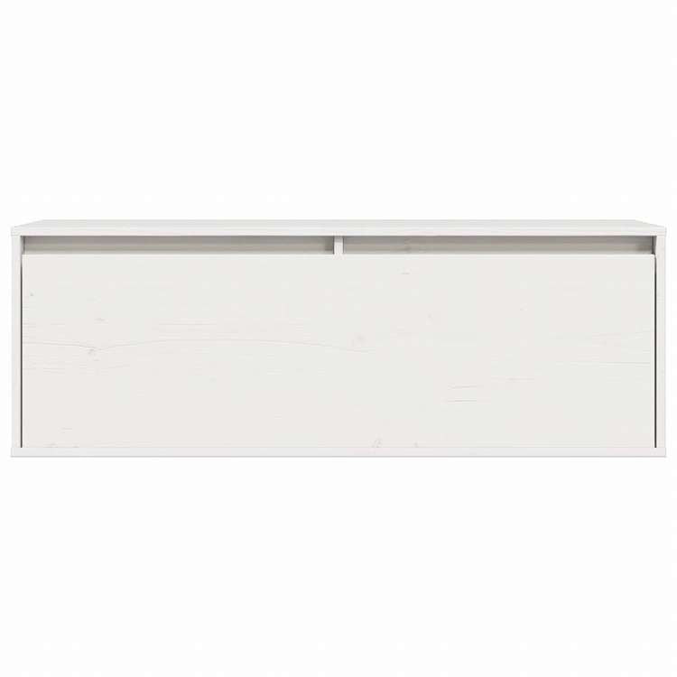 vidaXL ウォールキャビネット ホワイト 100x30x35 cm パイン無垢材家具 棚 壁面収納棚・壁面ラック(代引不可)