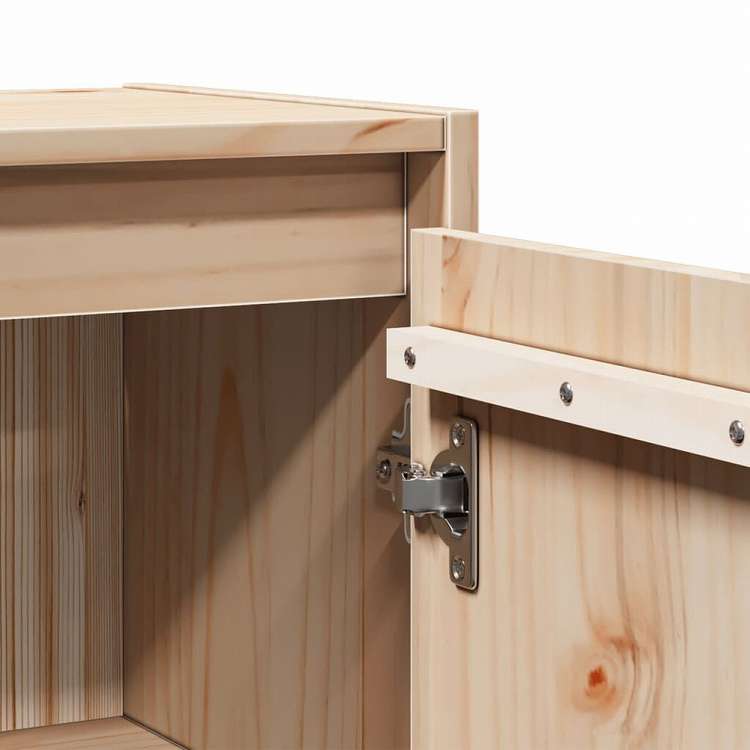 vidaXL ウォールキャビネット 2点 30x30x60 cm パイン無垢材家具 棚 壁面収納棚・壁面ラック(代引不可)