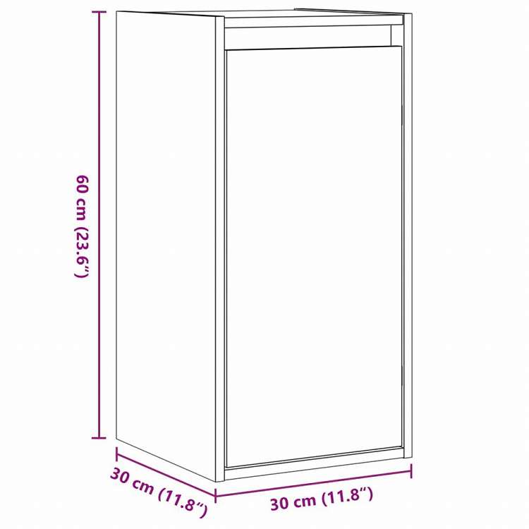 vidaXL ウォールキャビネット 2点 30x30x60 cm パイン無垢材家具 棚 壁面収納棚・壁面ラック(代引不可)
