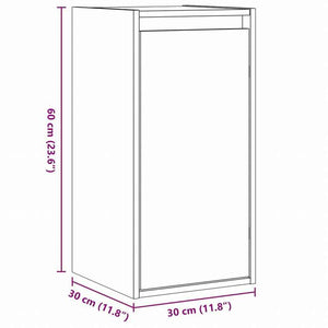 vidaXL ウォールキャビネット 2点 30x30x60 cm パイン無垢材家具 棚 壁面収納棚・壁面ラック(代引不可)