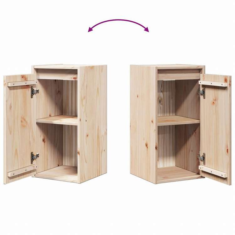 vidaXL ウォールキャビネット 2点 30x30x60 cm パイン無垢材家具 棚 壁面収納棚・壁面ラック(代引不可)