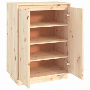 vidaXL シューズキャビネット 60x35x80 cm 無垢のパイン材ホーム&ガーデン 家事用品 収納&オーガナイザー 衣類・ワードローブ収納 シューズラック・整理収納(代引不可)