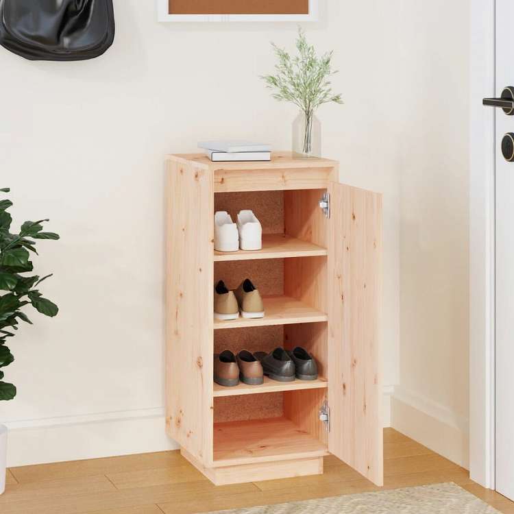 vidaXL シューズキャビネット 35x35x80 cm 無垢のパイン材ホーム&ガーデン 家事用品 収納&オーガナイザー 衣類・ワードローブ収納 シューズラック・整理収納(代引不可)