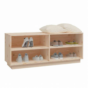 vidaXL シューズキャビネット 110x34x45 cm 無垢のパイン材ホーム&ガーデン 家事用品 収納&オーガナイザー 衣類・ワードローブ収納 シューズラック・整理収納(代引不可)
