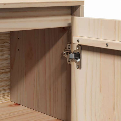 vidaXL サイドボード 60x34x75 cm パイン無垢材家具 キャビネット&収納 サイドボード(代引不可)