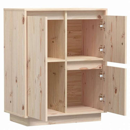 vidaXL サイドボード 60x34x75 cm パイン無垢材家具 キャビネット&収納 サイドボード(代引不可)