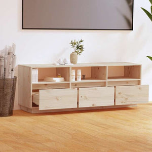 vidaXL テレビキャビネット 140x37x50 cm パイン無垢材家具 AVラック・テレビ台(代引不可)