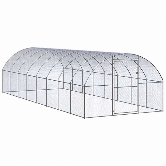 vidaXL 屋外鶏小屋 3x8x2 m 亜鉛メッキ鋼製動物&ペット用品 ペット用品 小動物用品 小動物 飼育・ケージ(代引不可)