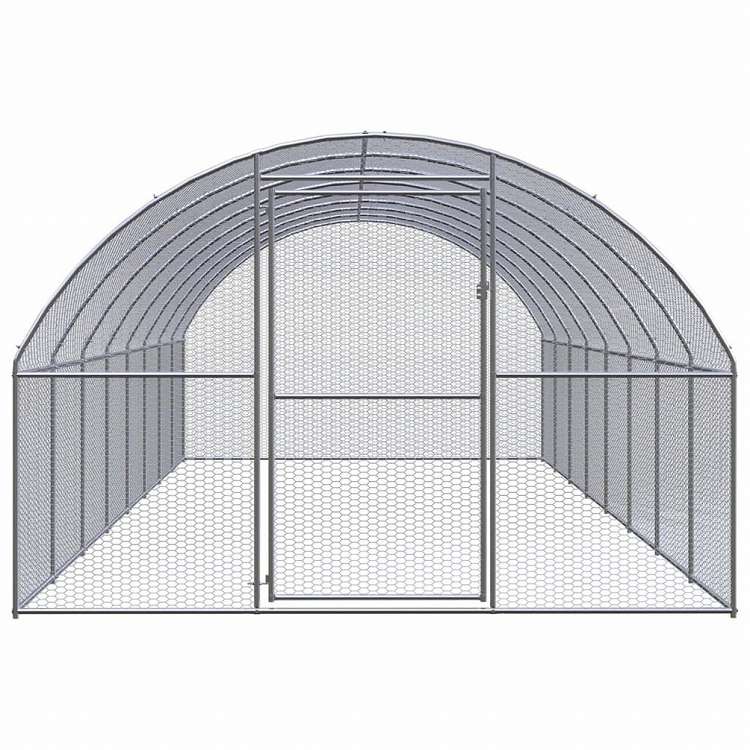 vidaXL 屋外鶏小屋 3x8x2 m 亜鉛メッキ鋼製動物&ペット用品 ペット用品 小動物用品 小動物 飼育・ケージ(代引不可)