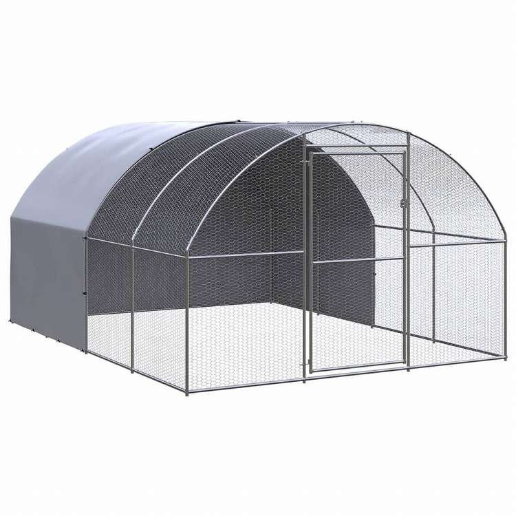 vidaXL 屋外鶏小屋 3x4x2 m 亜鉛メッキ鋼製動物&ペット用品 ペット用品 小動物用品 小動物 飼育・ケージ(代引不可)