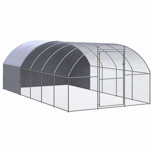 vidaXL 屋外鶏小屋 3x6x2 m 亜鉛メッキ鋼製動物&ペット用品 ペット用品 小動物用品 小動物 飼育・ケージ(代引不可)
