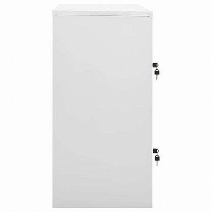 vidaXL ロッカーキャビネット 2点セット ライトグレー&ブルー 90x45x92.5cm スチール (2x336433)家具 キャビネット&収納 収納キャビネット・ロッカー(代引不可)